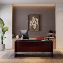 Bureau sur pied / contemporain / en cuir...