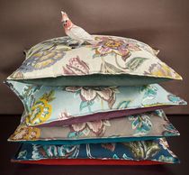 Coussin rectangulaire / à motif floral /...