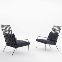 Fauteuil contemporain / en cuir / en tissu...