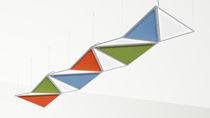 Suspension / en tissu / en PET / contemporaine