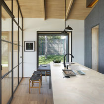 Plan de travail en Corian® / beige / à bords...