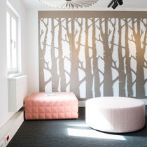 Pouf contemporain / en tissu / en mousse...