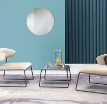 Table basse contemporaine / en tôle / avec...