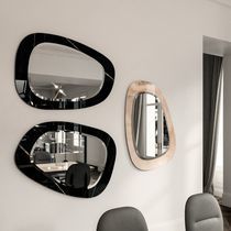 Miroir mural / contemporain / noir / blanc