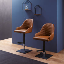 Chaise de bar contemporaine / en velours...