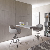 Chaise de bar contemporaine / en velours...