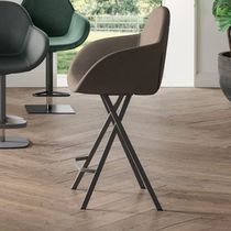 Chaise de bar contemporaine / en velours...