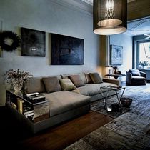 Canapé modulable / contemporain / gris /...