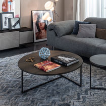 Table basse contemporaine / en placage de...