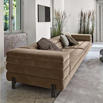 Canapé contemporain / gris / marron / noir