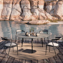 Table à manger contemporaine / en teck /...
