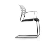 Chaise contemporaine / en tissu / cantilever...