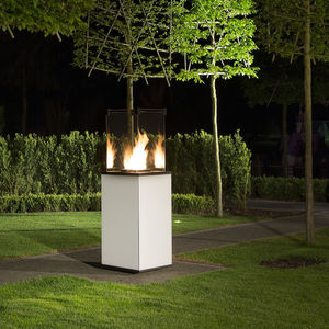 cheminée à gaz / contemporaine / à foyer ouvert / centrale