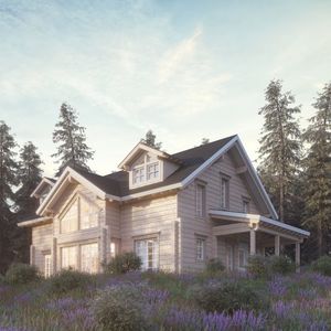 maison passive / type / contemporaine / en bois