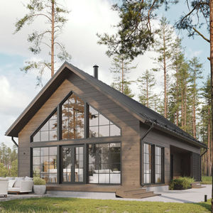 maison en bois massif empilé