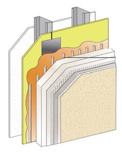 isolant thermique / pour isolation thermique par l'extérieur (ITE) / en panneaux / étanche