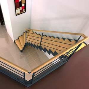 escalier quart tournant