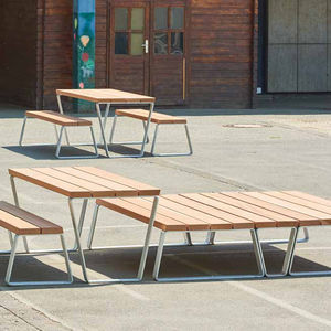 ensemble table et bancs contemporain
