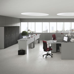 bureau pour open space / en métal / en mélaminé / contemporain
