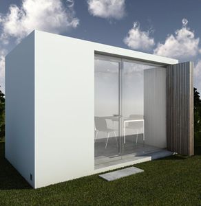 bâtiment préfabriqué / modulaire / ossature béton armé / pour bureau