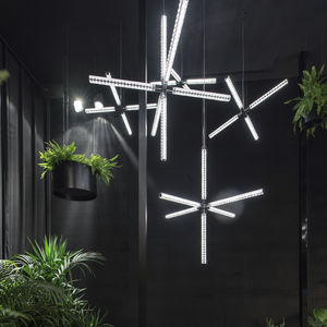 suspension / contemporaine / en cristal / à LED
