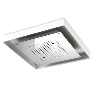 pommeau de douche encastrable au plafond / carré / pluie / avec éclairage intégré