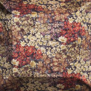 tissu d'ameublement / à motif floral / en polyester / en coton