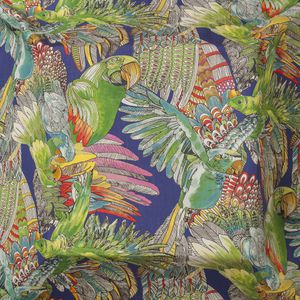 tissu d'ameublement / pour rideaux / à motif animalier / en coton