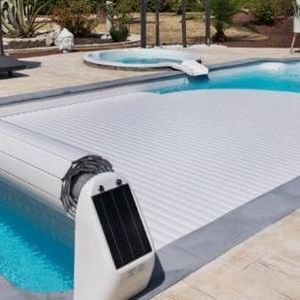 abri de piscine plat