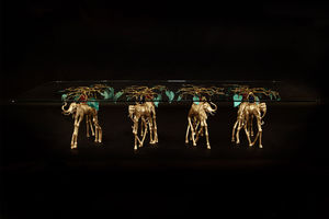 table à manger design original / en verre / en fonte / en bronze