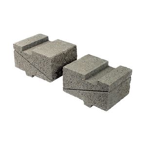 mur de soutènement en béton / préfabriqué / pour clôture de jardin / finition pierre