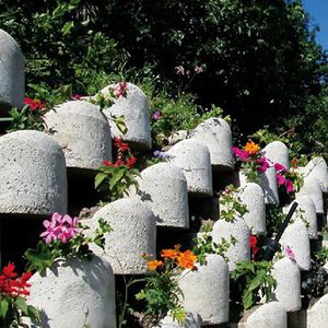 mur de soutènement en béton / modulaire / préfabriqué / pour clôture de jardin