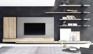 ensemble TV mural contemporain 1