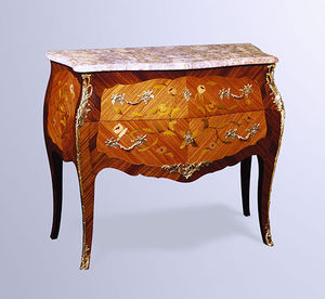 commode sur pieds hauts / de style Louis XV / en bois / sur mesure