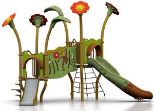 structure de jeu pour collectivité / en plastique / en acier / en HPL