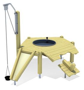 jeu de sable et eau en bois