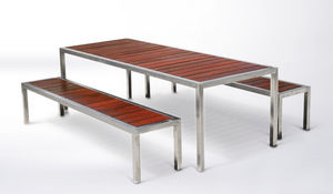 ensemble table et bancs contemporain