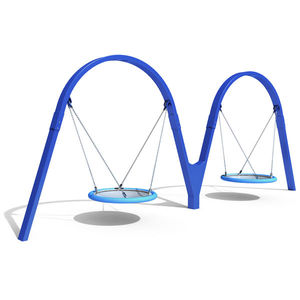 balançoire en métal / pour parc de jeux / double