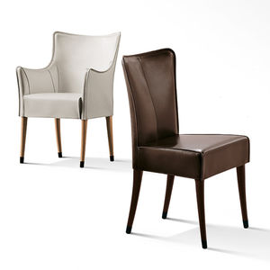 chaise contemporaine / avec accoudoirs / tapissée / en tissu