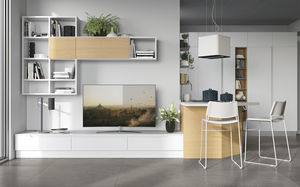 ensemble TV mural contemporain 1