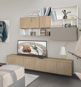 ensemble TV mural contemporain 1