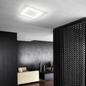 plafonnier contemporain / carré / en métal / en polycarbonate