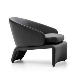 fauteuil contemporain / en tissu / en cuir / en mousse de polyuréthane