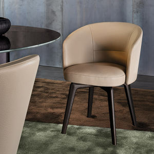 chaise de salle à manger contemporaine / pivotante / ergonomique / en hêtre