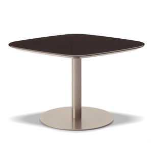 table contemporaine / en métal / en stratifié / avec piètement en métal