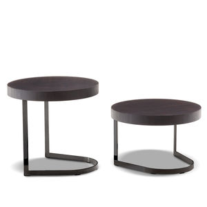table d'appoint contemporaine / en MDF / en mélèze / en métal