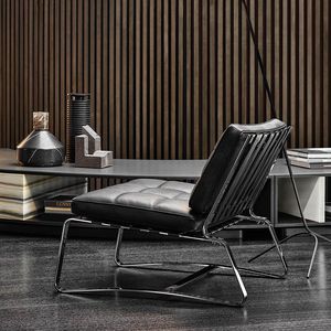 fauteuil contemporain / en polyuréthane / en tissu / en cuir