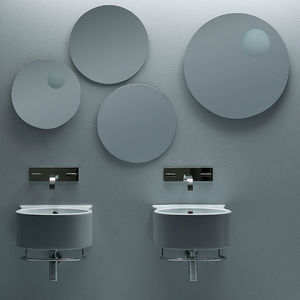 miroir de salle de bain mural / lumineux / contemporain / rond