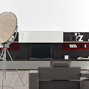 ensemble TV mural contemporain