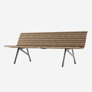 banc de jardin contemporain